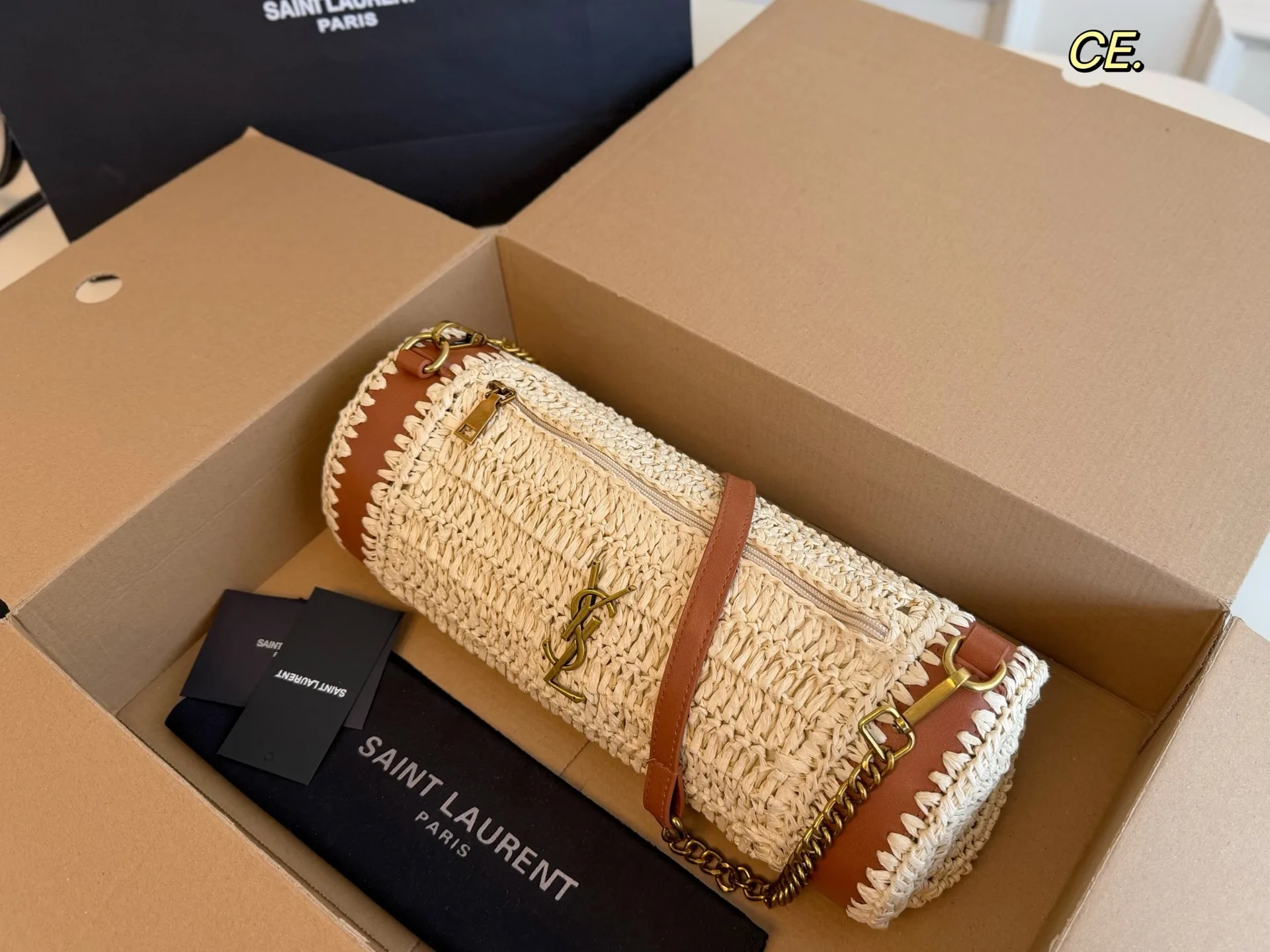 Saint Laurent Straw Bags